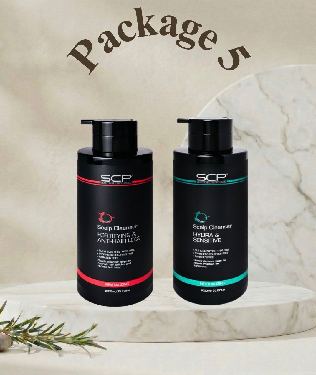 SCP Fortifying & Anti-Hair Loss Scalp Cleanser 1000ML & Hydra & Sensitive Scalp Cleanser 1000ML
