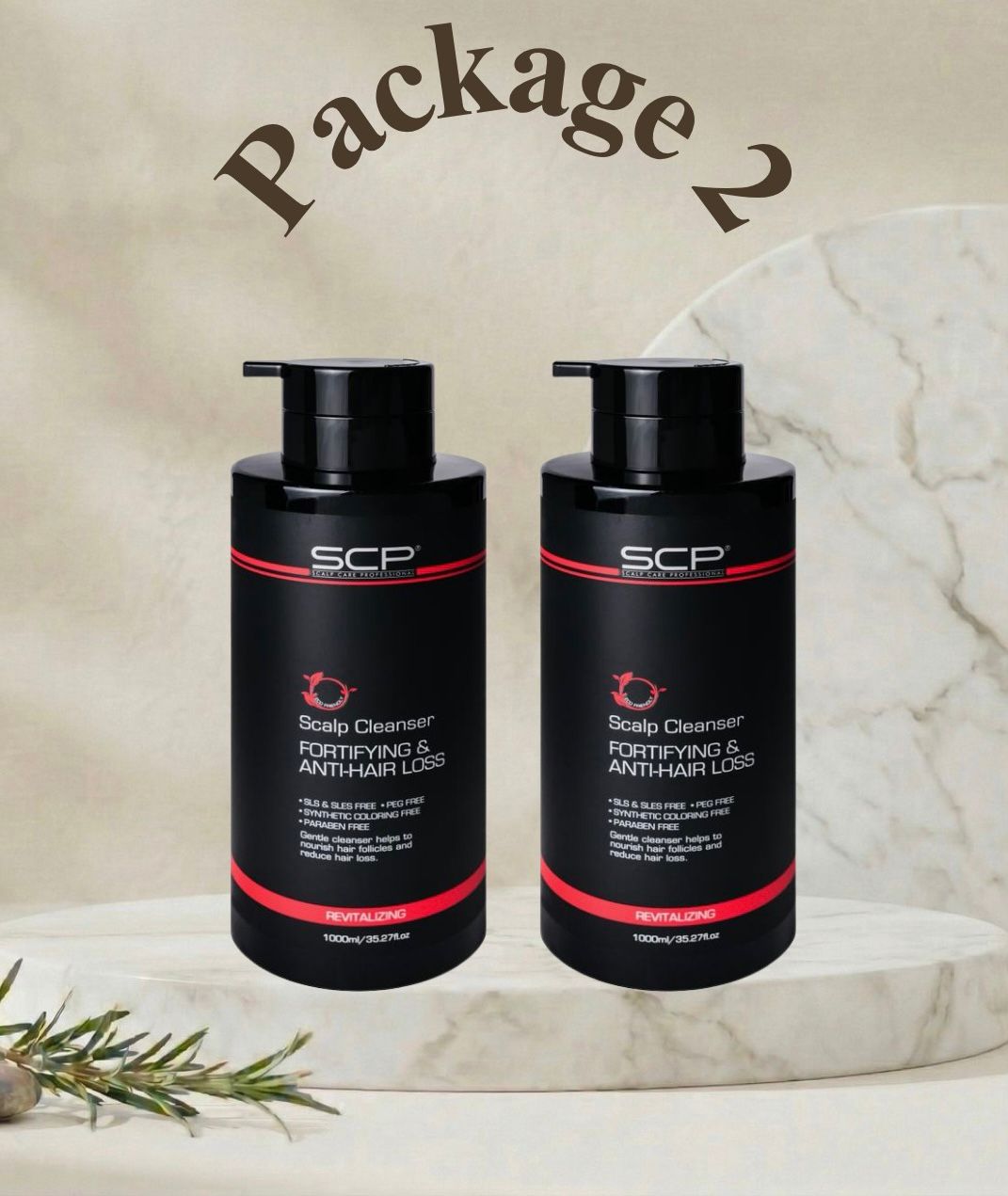 SCP Fortifying & Anti-Hair Loss Scalp Cleanser 1000ML X 2
